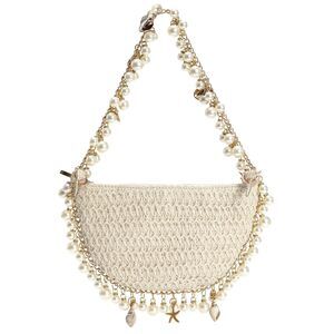 7244 Straw Clutch Purses Summer Beach Bag Woven Shoulder Handbag Travel